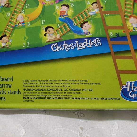 Chutes and Ladders Board Game Hasbro Sealed NOS Ages 3+ Educational Party Gift - Picture 6 of 10